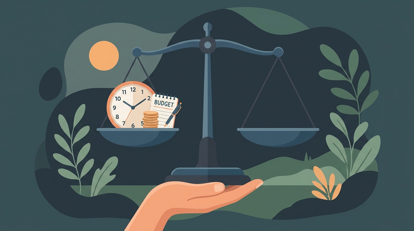 Calm illustration of balanced, controlled betting habits