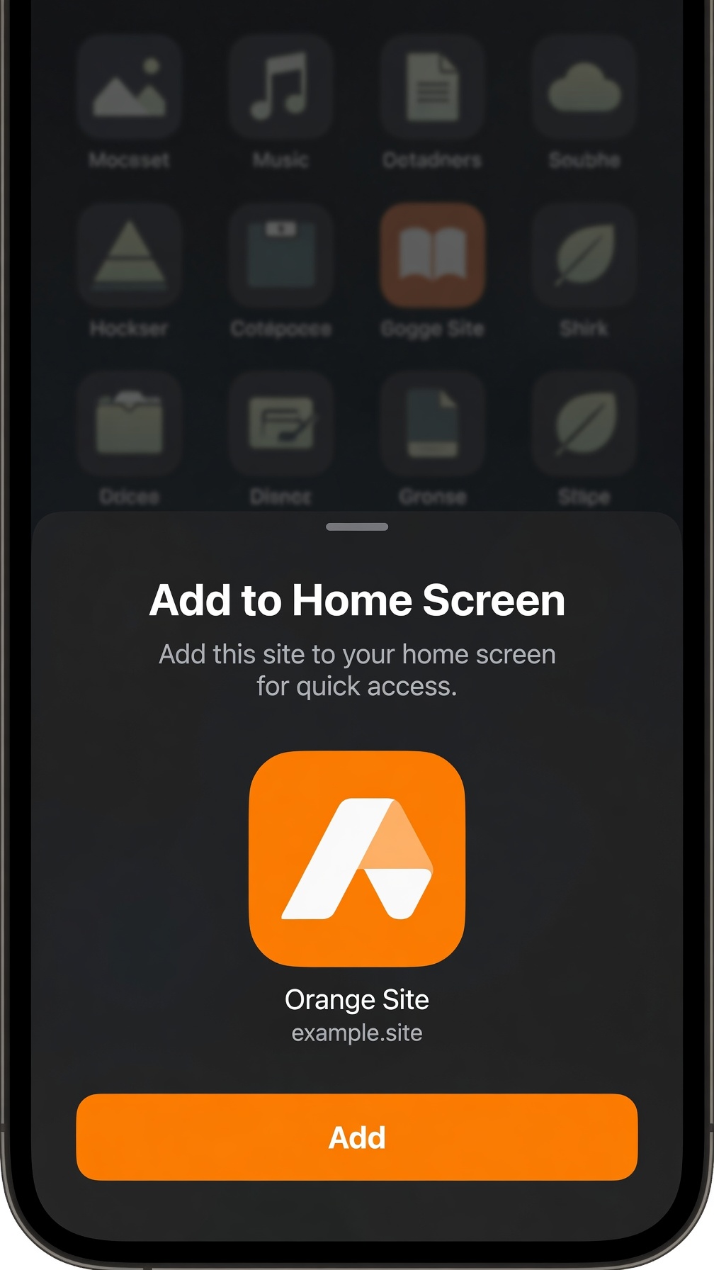 Add to Home Screen prompt for installing the FairPlay web app on a phone