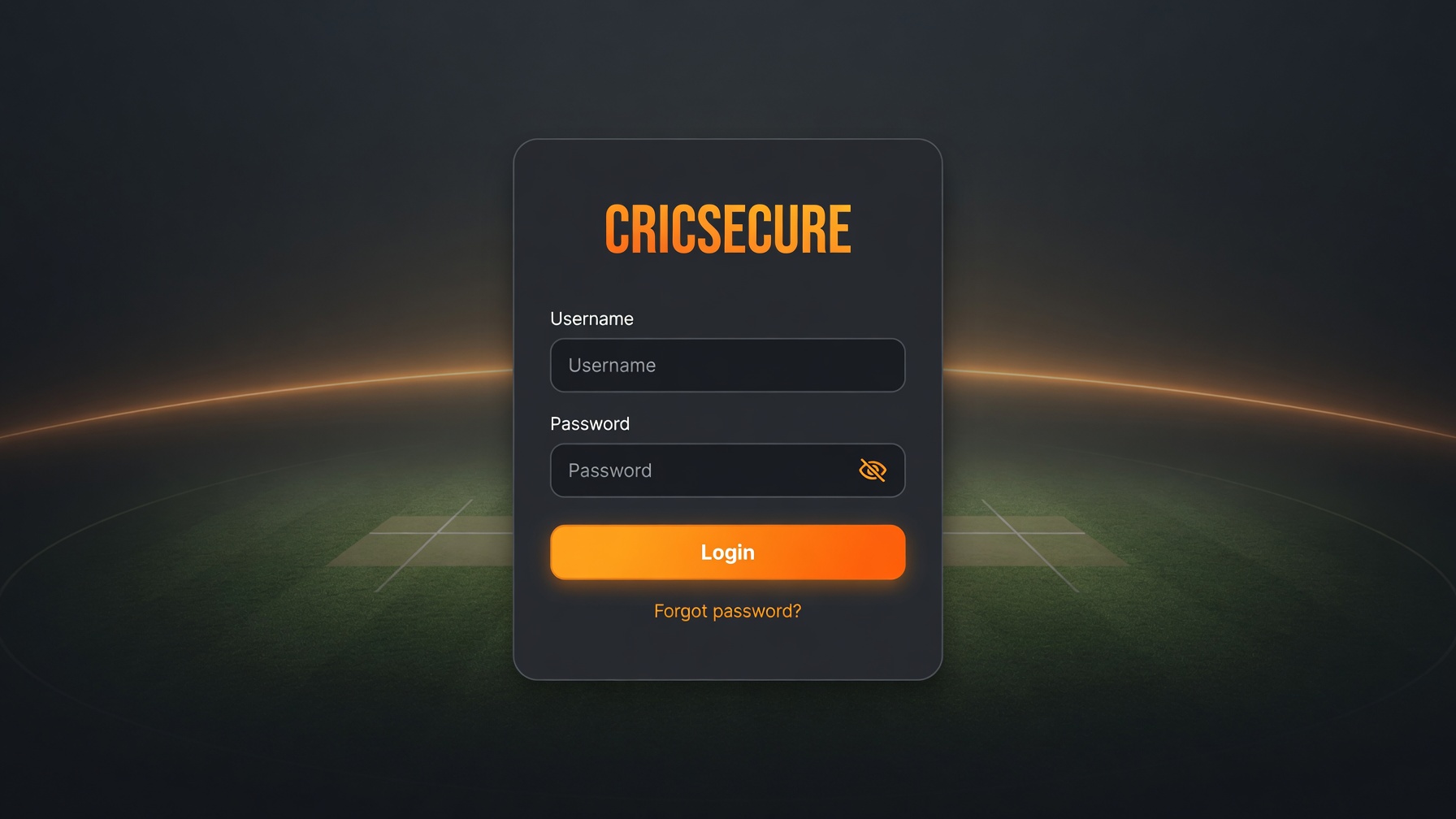 FairPlay login screen with username and password fields on a dark theme